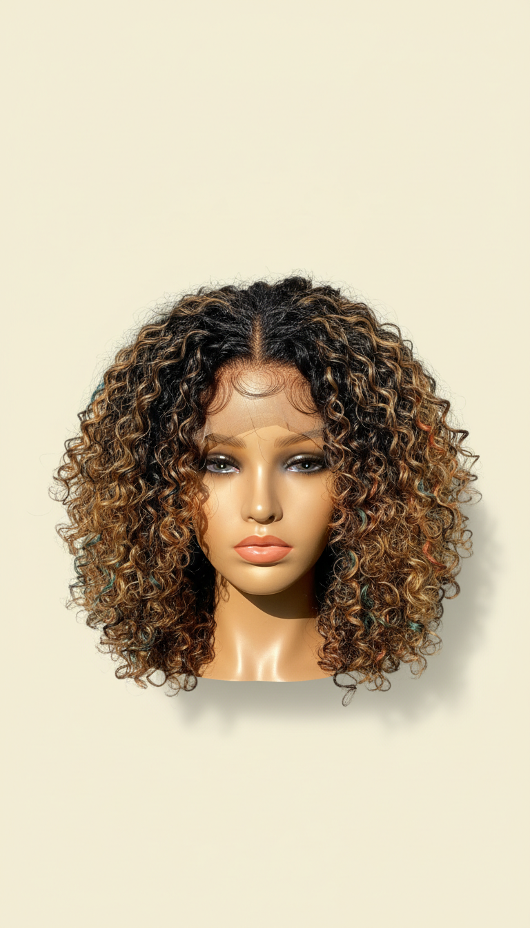 Curly Shoulder-Length HD Lace Wig