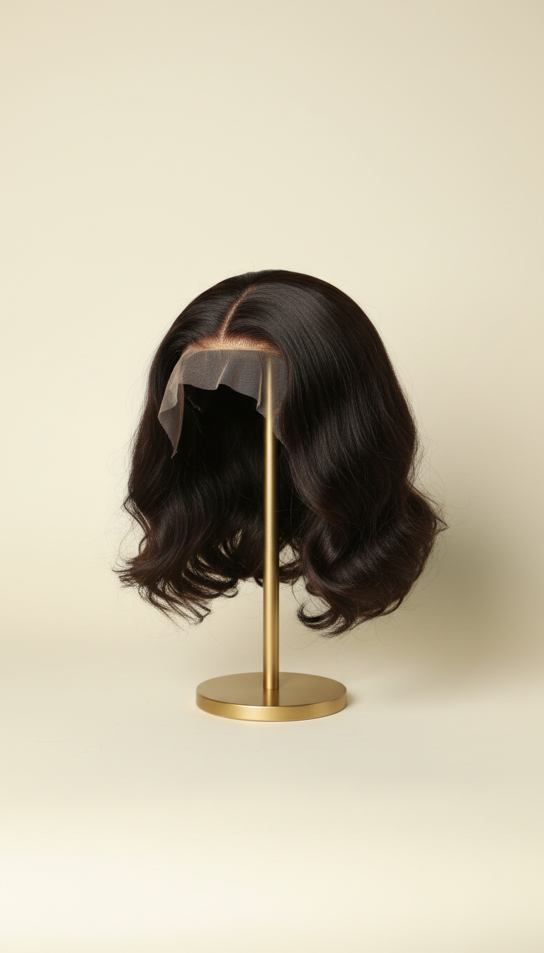 Bob Glueless Human Hair Wig with Sleek Finish